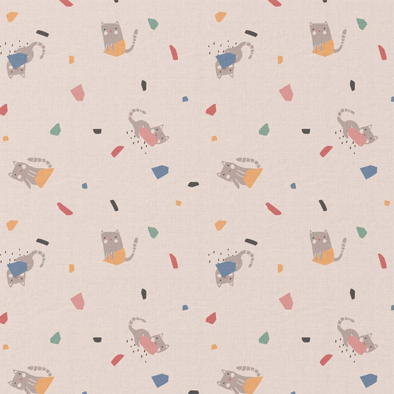 Printed Cotton SIMEON Ecru / Multicolored